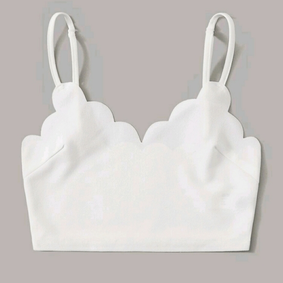4 Scallop trim crop tank tops - Picture 7 of 11